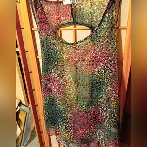 Toska sleeveless vibrant leopard print blouse